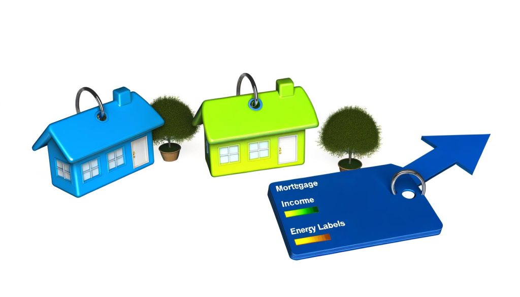 hypotheeklening en inkomensgroei in relatie tot energielabels.