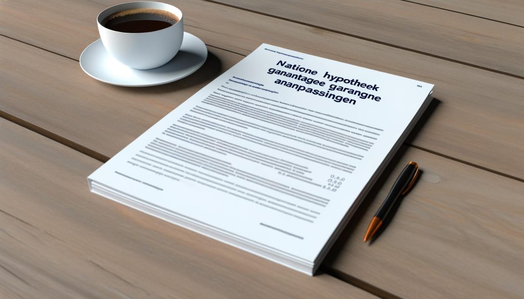 nhg (nationale hypotheek garantie) aanpassingen